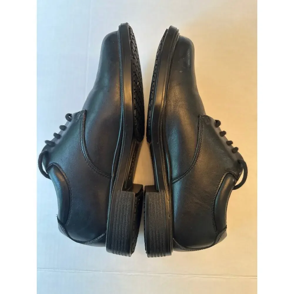 Rockport Works WorkUp Black Leather Slip Resistant Oxfords Shoes Mens Size 9M